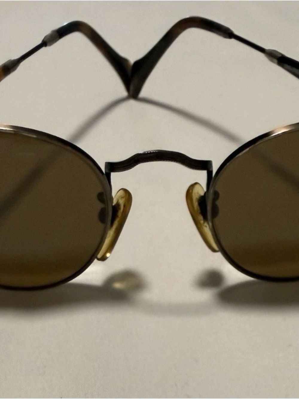 Vintage! 90s Dakota Smith Small Round Antique Bronze Sunglasses - Picture 4 of 6